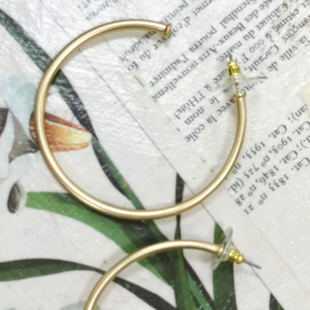Matte Gold Hoop Earrings
